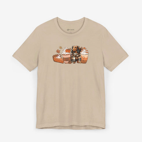 Longhaired Dachshund Fall Tee - Dachshund T- Shirt for Women